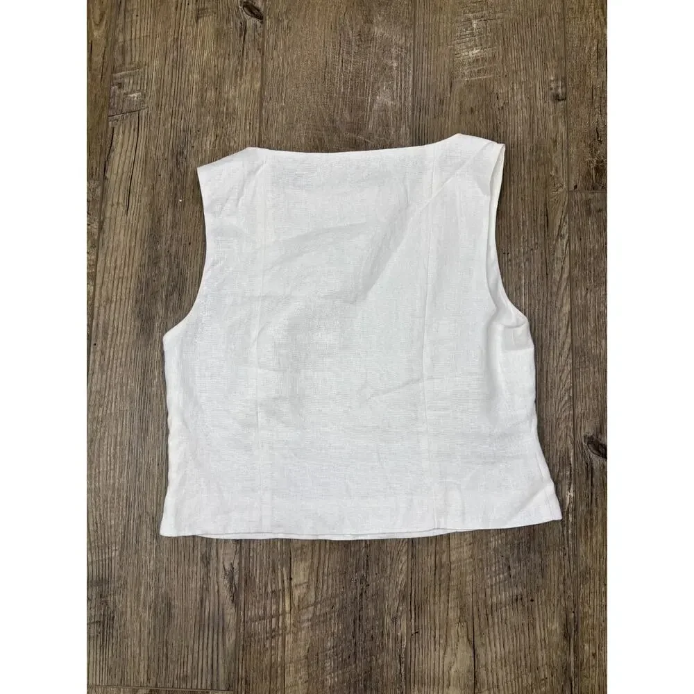 Reformation Womens Size 10 Grace Linen Two Piece White Skirt & Top